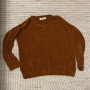 Bogo 50% off Cute Cable Knit Rust colored Sweater